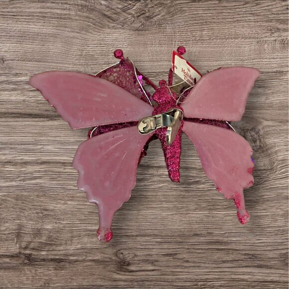 Butterflies Decor Set of 3 Blue, Pink and Green by Holiday Time NEW - Picture 2 of 2